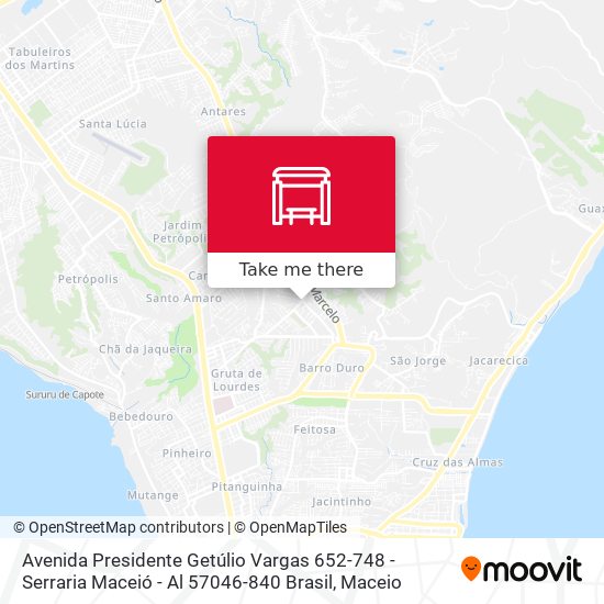 Mapa Avenida Presidente Getúlio Vargas 652-748 - Serraria Maceió - Al 57046-840 Brasil