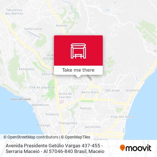 Mapa Avenida Presidente Getúlio Vargas 437-455 - Serraria Maceió - Al 57046-840 Brasil