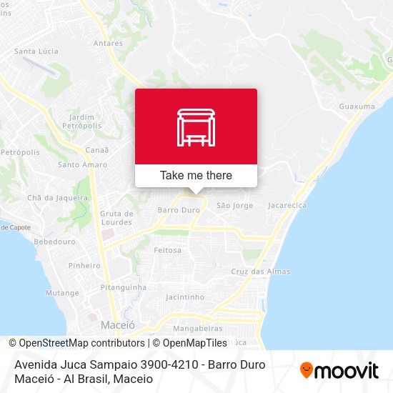 Avenida Juca Sampaio 3900-4210 - Barro Duro Maceió - Al Brasil map