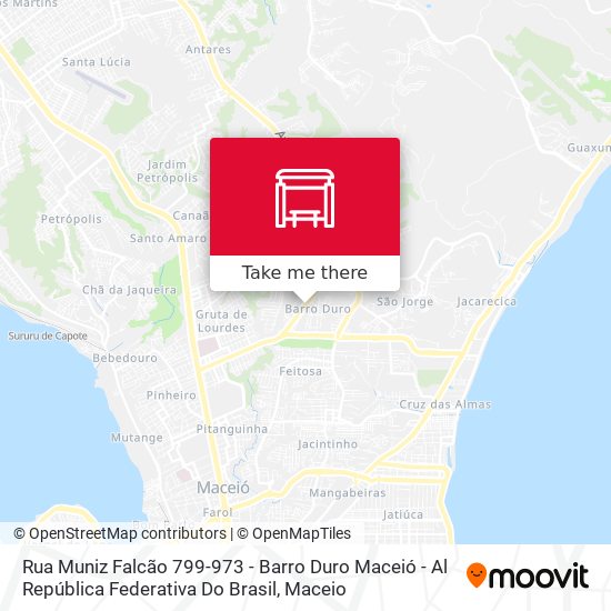 Mapa Rua Muniz Falcão 799-973 - Barro Duro Maceió - Al República Federativa Do Brasil