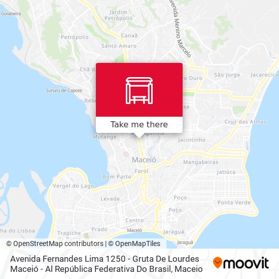 Mapa Avenida Fernandes Lima 1250 - Gruta De Lourdes Maceió - Al República Federativa Do Brasil