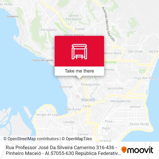 Rua Professor José Da Silveira Camerino 316-436 - Pinheiro Maceió - Al 57055-630 República Federativa Do Brasil map
