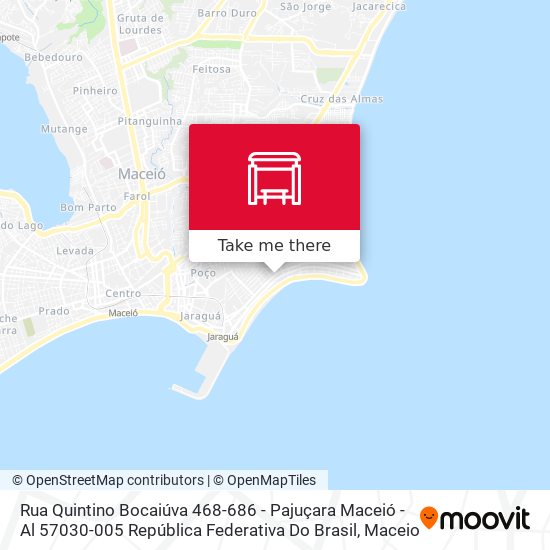 Rua Quintino Bocaiúva 468-686 - Pajuçara Maceió - Al 57030-005 República Federativa Do Brasil map