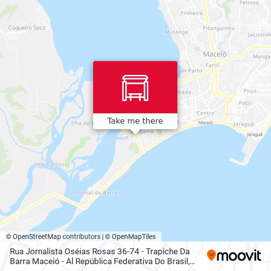 Mapa Rua Jornalista Oséias Rosas 36-74 - Trapiche Da Barra Maceió - Al República Federativa Do Brasil