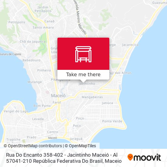 Rua Do Encanto 358-402 - Jacintinho Maceió - Al 57041-210 República Federativa Do Brasil map
