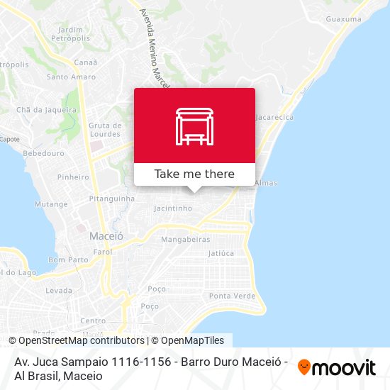 Av. Juca Sampaio 1116-1156 - Barro Duro Maceió - Al Brasil map