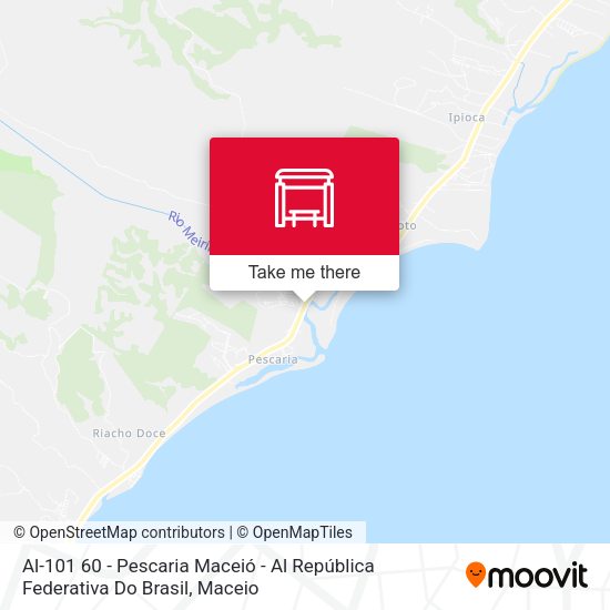 Al-101 60 - Pescaria Maceió - Al República Federativa Do Brasil map