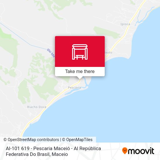 Al-101 619 - Pescaria Maceió - Al República Federativa Do Brasil map