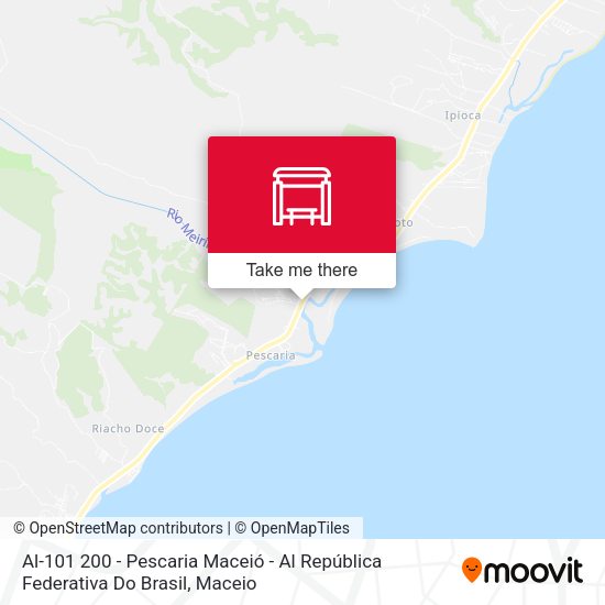 Al-101 200 - Pescaria Maceió - Al República Federativa Do Brasil map