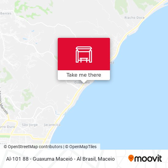 Al-101 88 - Guaxuma Maceió - Al Brasil map