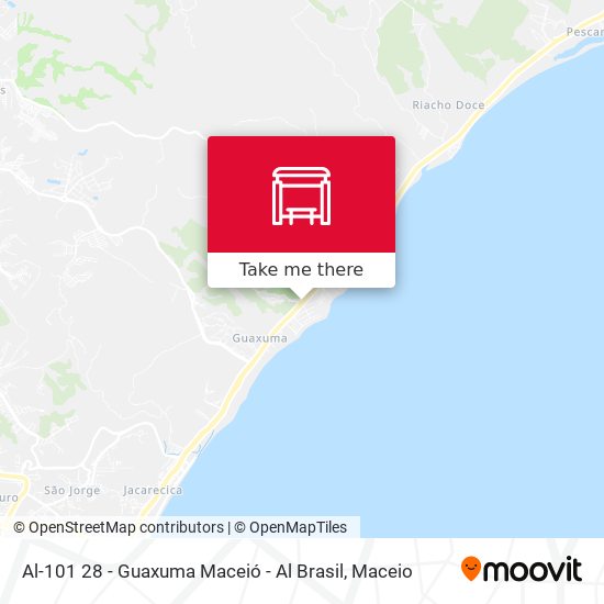 Al-101 28 - Guaxuma Maceió - Al Brasil map