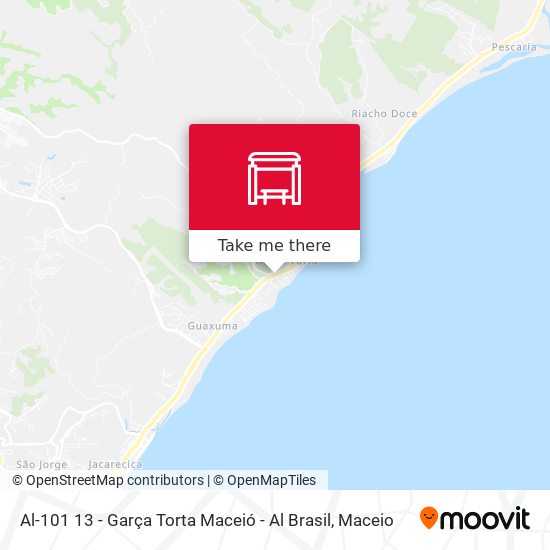 Al-101 13 - Garça Torta Maceió - Al Brasil map