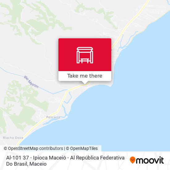 Al-101 37 - Ipioca Maceió - Al República Federativa Do Brasil map