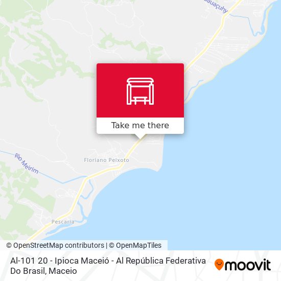 Al-101 20 - Ipioca Maceió - Al República Federativa Do Brasil map