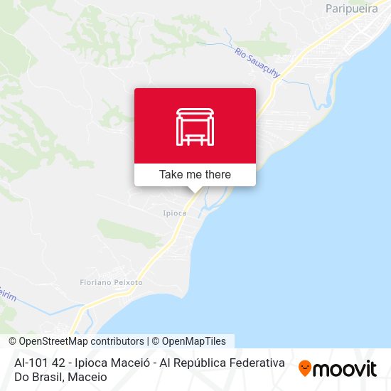 Al-101 42 - Ipioca Maceió - Al República Federativa Do Brasil map