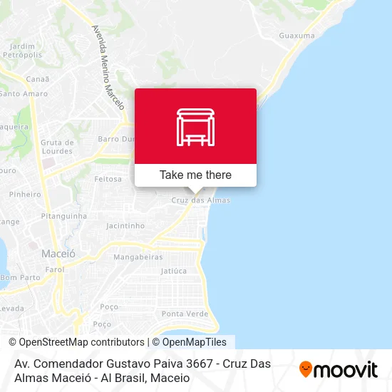Av. Comendador Gustavo Paiva 3667 - Cruz Das Almas Maceió - Al Brasil map