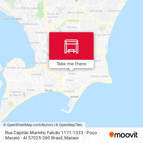 Mapa Rua Capitão Marinho Falcão 1171-1333 - Poço Maceió - Al 57025-260 Brasil