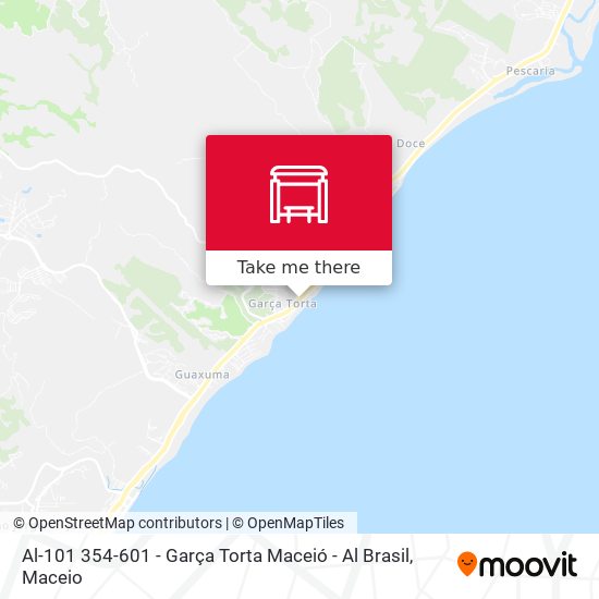 Al-101 354-601 - Garça Torta Maceió - Al Brasil map