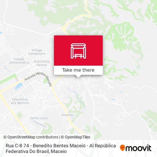 Rua C-8 74 - Benedito Bentes Maceió - Al República Federativa Do Brasil map