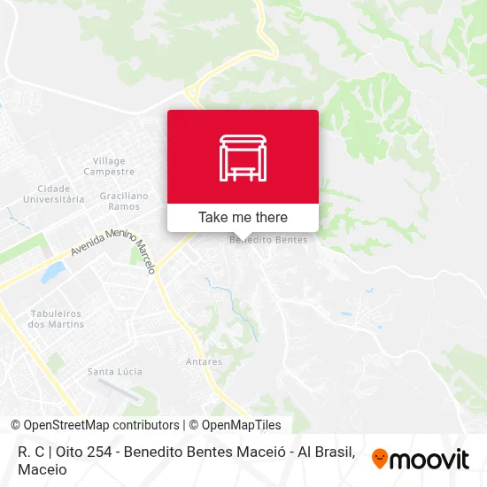 R. C | Oito 254 - Benedito Bentes Maceió - Al Brasil map