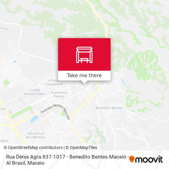 Mapa Rua Denis Agra 837-1017 - Benedito Bentes Maceió - Al Brasil