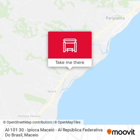 Al-101 30 - Ipioca Maceió - Al República Federativa Do Brasil map