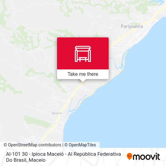 Al-101 30 - Ipioca Maceió - Al República Federativa Do Brasil map