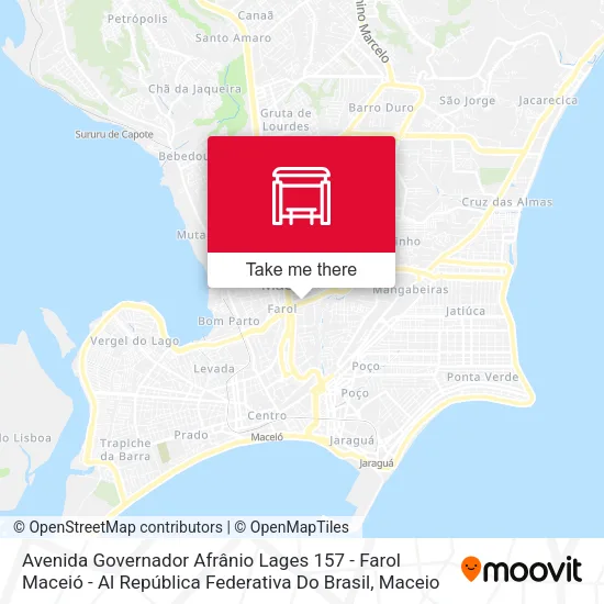Avenida Governador Afrânio Lages 157 - Farol Maceió - Al República Federativa Do Brasil map