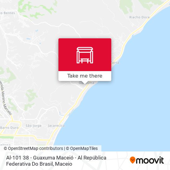 Al-101 38 - Guaxuma Maceió - Al República Federativa Do Brasil map