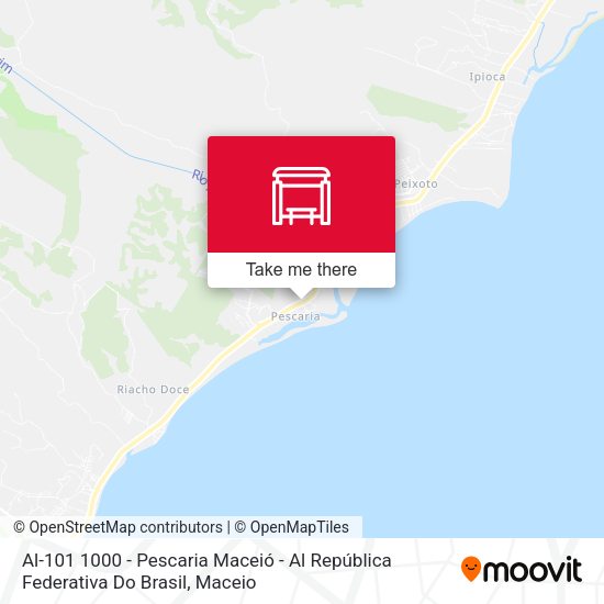 Al-101 1000 - Pescaria Maceió - Al República Federativa Do Brasil map