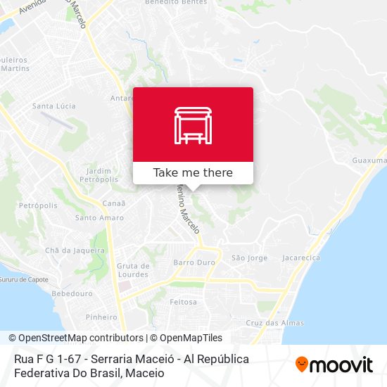 Mapa Rua F G 1-67 - Serraria Maceió - Al República Federativa Do Brasil