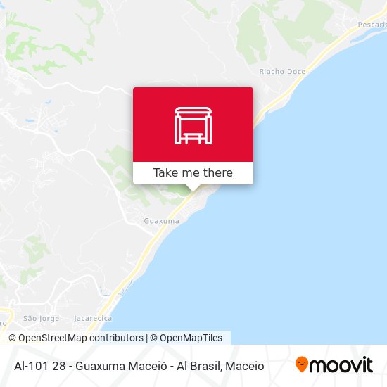 Al-101 28 - Guaxuma Maceió - Al Brasil map