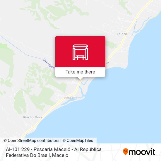 Al-101 229 - Pescaria Maceió - Al República Federativa Do Brasil map