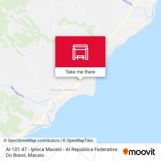 Al-101 47 - Ipioca Maceió - Al República Federativa Do Brasil map