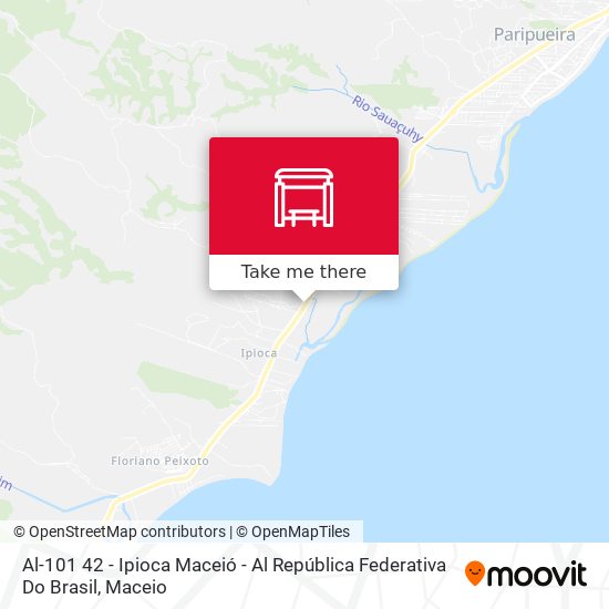 Al-101 42 - Ipioca Maceió - Al República Federativa Do Brasil map