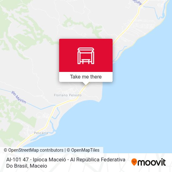 Al-101 47 - Ipioca Maceió - Al República Federativa Do Brasil map