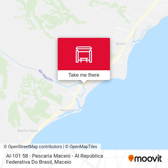 Al-101 58 - Pescaria Maceió - Al República Federativa Do Brasil map