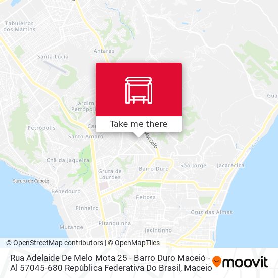 Rua Adelaide De Melo Mota 25 - Barro Duro Maceió - Al 57045-680 República Federativa Do Brasil map