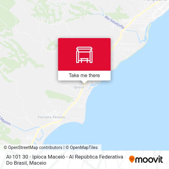 Al-101 30 - Ipioca Maceió - Al República Federativa Do Brasil map