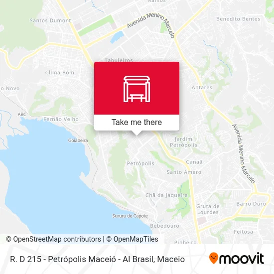 R. D 215 - Petrópolis Maceió - Al Brasil map