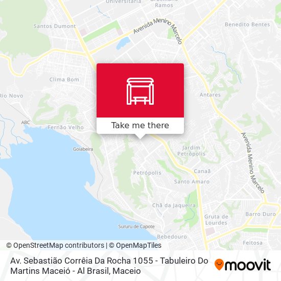 Mapa Av. Sebastião Corrêia Da Rocha 1055 - Tabuleiro Do Martins Maceió - Al Brasil