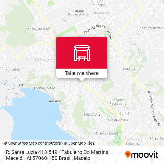 Mapa R. Santa Luzia 413-549 - Tabuleiro Do Martins Maceió - Al 57060-150 Brasil