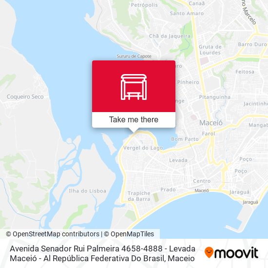 Avenida Senador Rui Palmeira 4658-4888 - Levada Maceió - Al República Federativa Do Brasil map