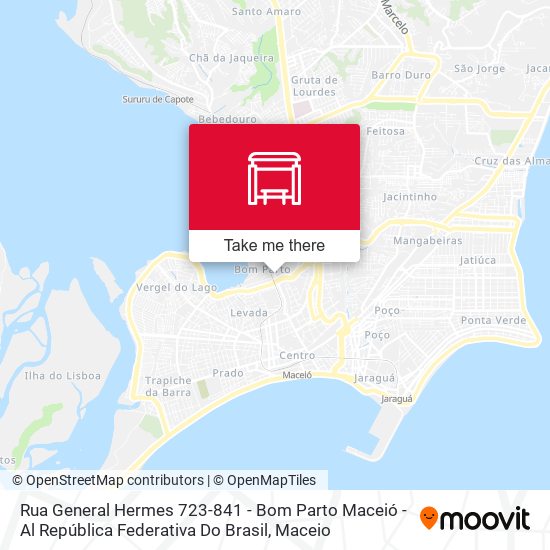 Rua General Hermes 723-841 - Bom Parto Maceió - Al República Federativa Do Brasil map