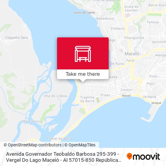 Mapa Avenida Governador Teobaldo Barbosa 295-399 - Vergel Do Lago Maceió - Al 57015-850 República Federativa Do Brasil