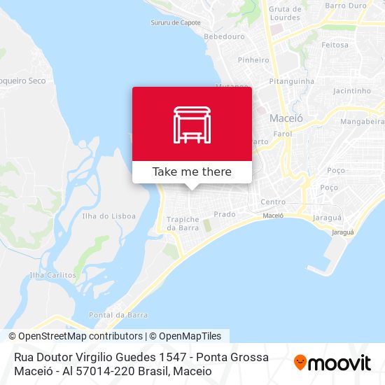 Mapa Rua Doutor Virgilio Guedes 1547 - Ponta Grossa Maceió - Al 57014-220 Brasil