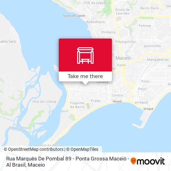 Mapa Rua Marquês De Pombal 89 - Ponta Grossa Maceió - Al Brasil