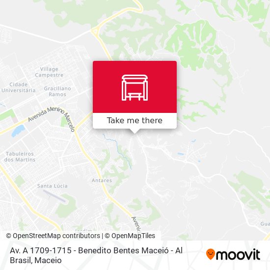 Av. A 1709-1715 - Benedito Bentes Maceió - Al Brasil map