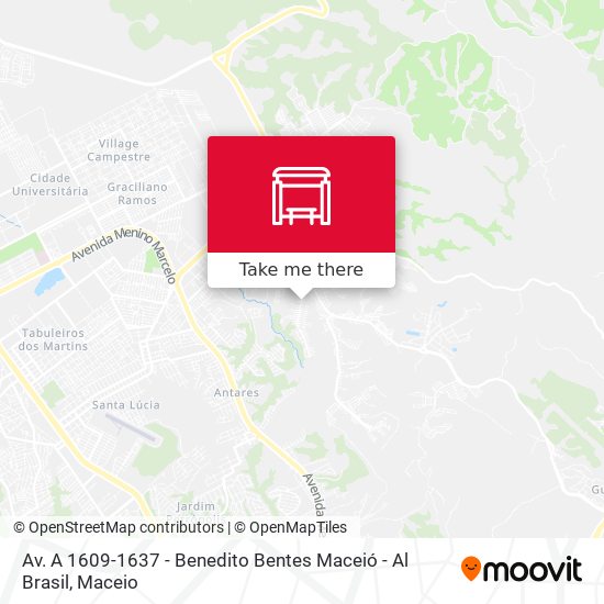 Av. A 1609-1637 - Benedito Bentes Maceió - Al Brasil map