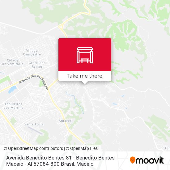 Mapa Avenida Benedito Bentes 81 - Benedito Bentes Maceió - Al 57084-800 Brasil